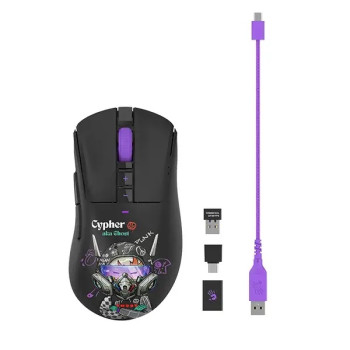 A4Tech Bloody R73 Pro Cypher Ghost Dual Mode Wireless + USB Type-C Gaming Mouse
