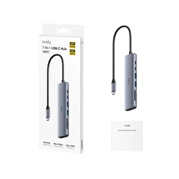 CUDY UH407 - USB-C to 7-IN-1 SD/TF with 4K HDMI
