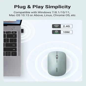 UGREEN MU001 Portable Wireless Mouse - Green