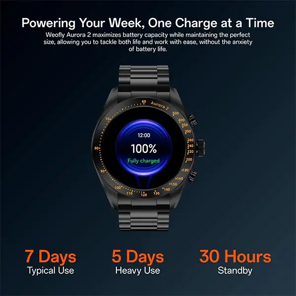 Weofly Aurora 2 AMOLED AOD Display Bluetooth Calling Smartwatch