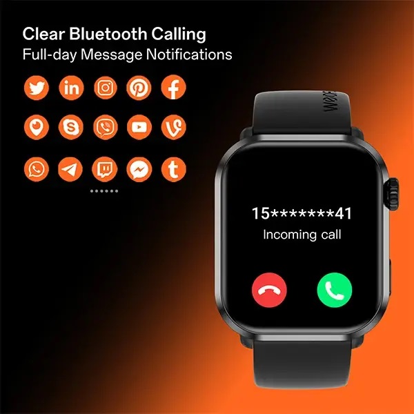Weofly Power 2 AMOLED Display Bluetooth Calling Smartwatch
